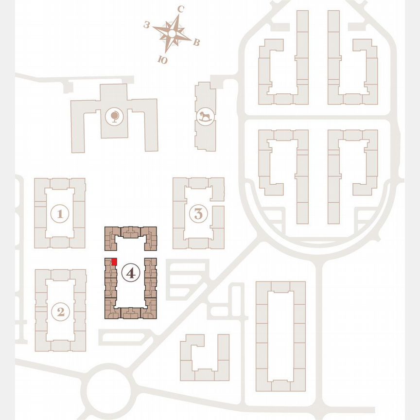 2-к. квартира, 54,1 м², 2/4 эт.