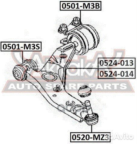 Опора шаровая перед прав/лев mazda/ 3 BK 20