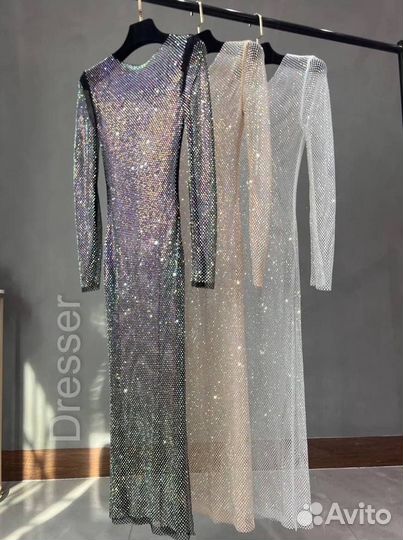 Платье сетка стразы