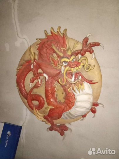 Панно декоративное дракон
