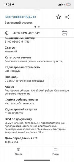 Участок 23,7 сот. (промназначения)