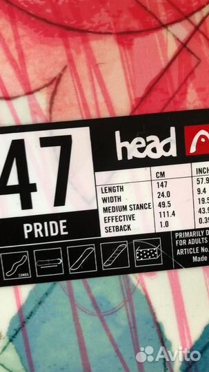 Сноуборд с креплениям head 147