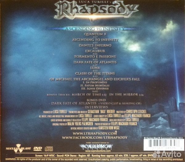 Luca Turilli's Rhapsody-Ascending To Infinity (CD)