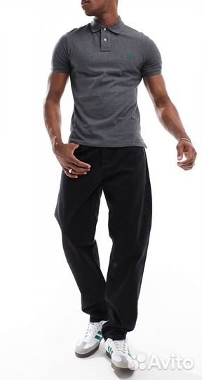 Поло Polo ralph lauren, цвет серый, размер M