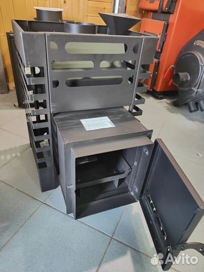 Печь для бани c закрытой каменкой