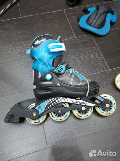 Роликовые коньки детские с комплектом защиты