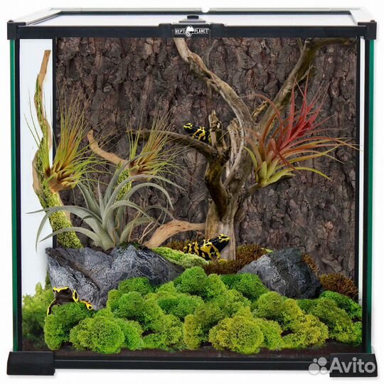 Террариум стеклянный 30х30х30 см + Греющий коврик