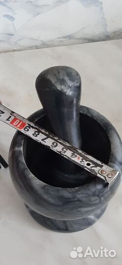 Ступка с пестиком мраморная