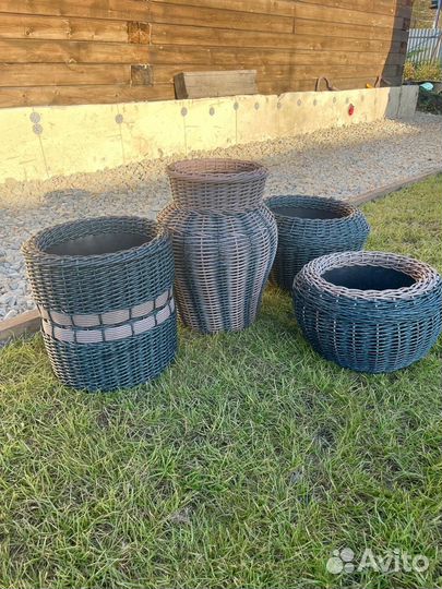 Кашпо из ротанга