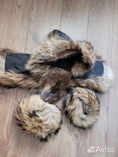 Мех енота шапка воротник манжеты