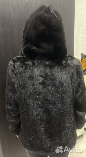 Шуба норковая 46 48 черная