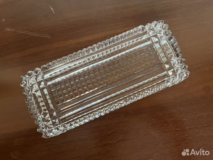 Селедочница хрусталь СССР