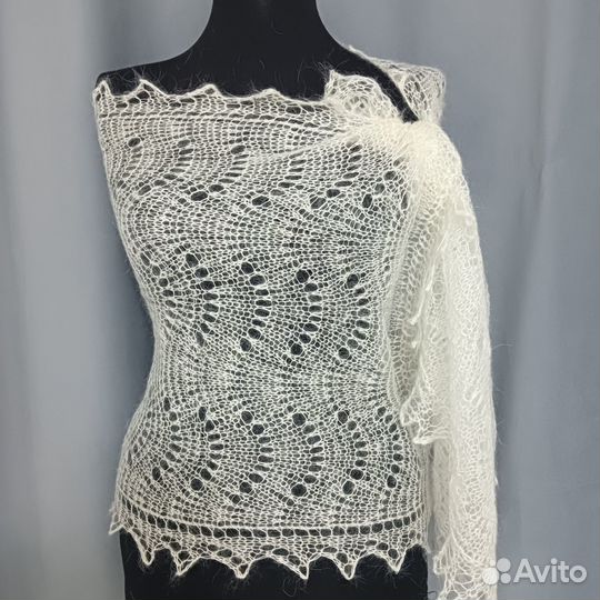 Пуховые варежки + палантин