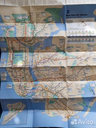 Карта метро Нью-Йорка оригинал