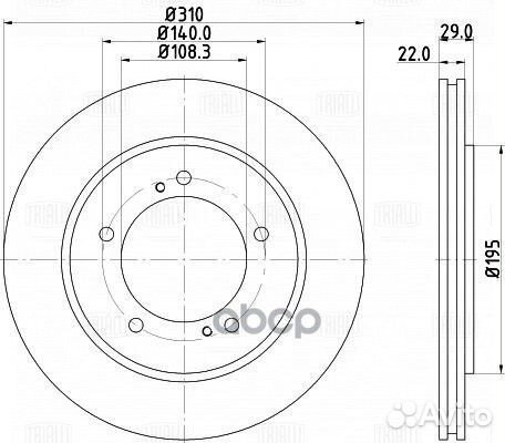 Диск торм. для а/м Suzuki Grand Vitara (98) пе