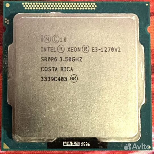 Процессор intel xeon R E3-1270V2