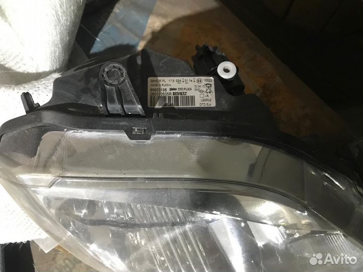 Фара renault logan