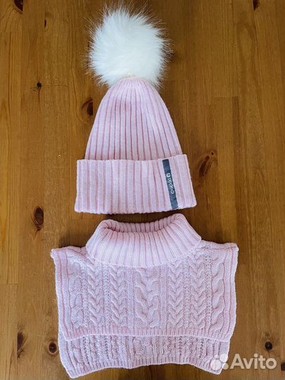 Комплект шапка и манишка Crokid 50-52