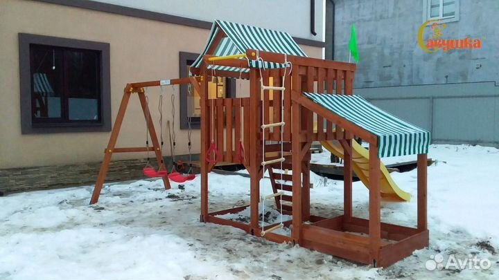 Детская площадка Савушка TooSun 3 Plus с песочнице
