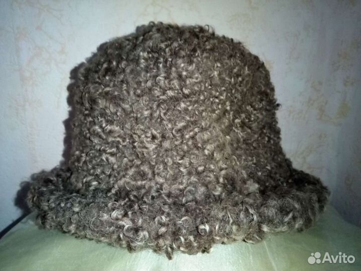 Меховая шапка панама из натуральной овчины