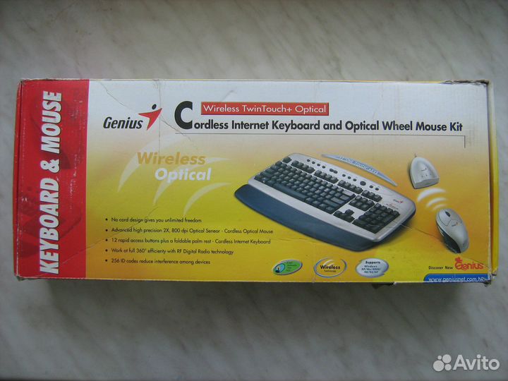 Genius беспроводные клавиатура + мышь, винтаж PS/2