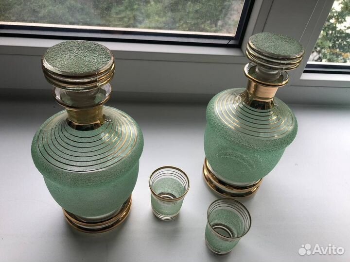 Графин Богемия 60-70х годов чсср СССР со стопкой