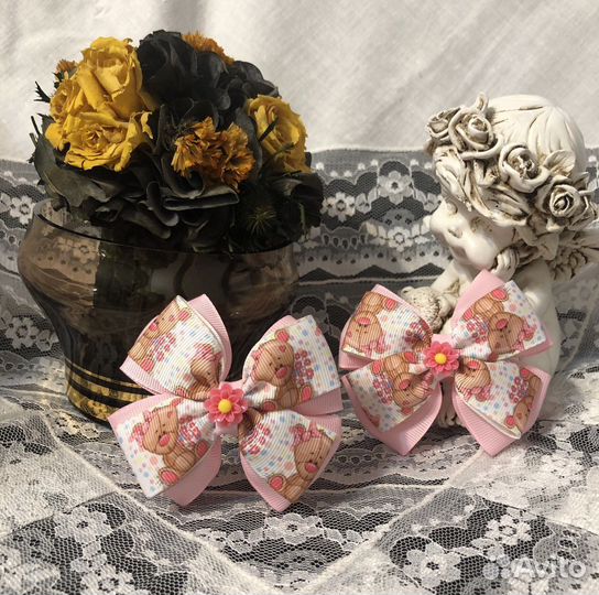 Бантики с мишками