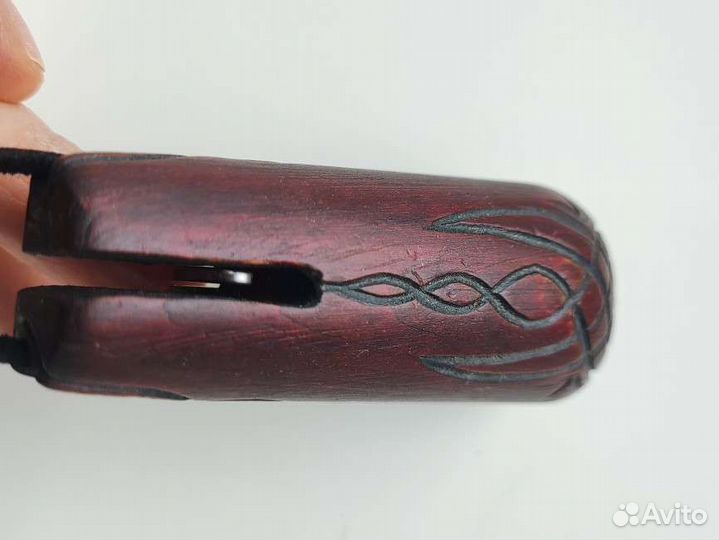 Варган алтайский дерево металл кожа