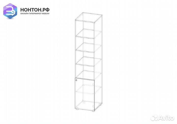 Стеллаж Мийа-3А ясень шимо светлый / бежевый / фот