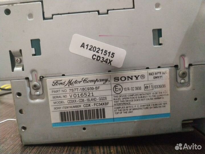 Автомагнитола Sony cdx 5f