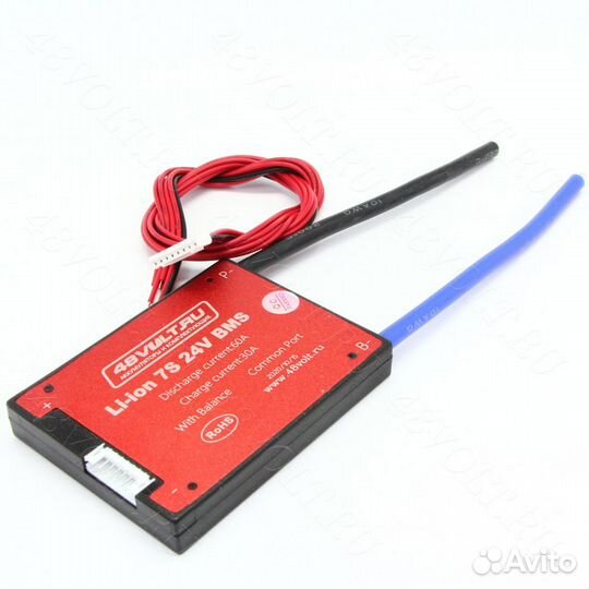 BMS Li-Ion 7S 24V 60A симметрия