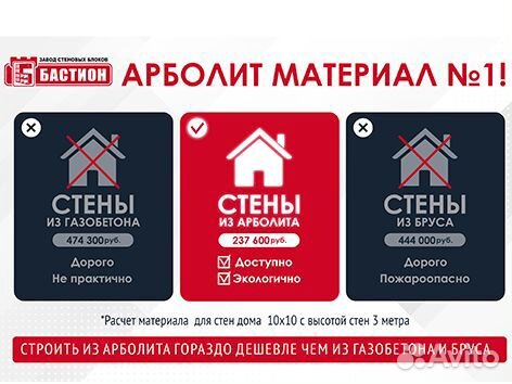 Арболит для бани 6х8,5