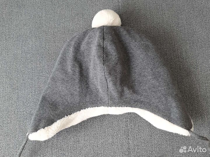Шапка ушанка детская демисезонная на флисе 48-50