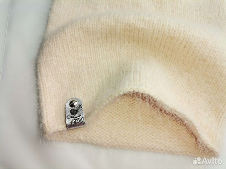 Шапка Бини из пуха норки ручной работы, женская