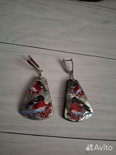 Серьги перламутровые 