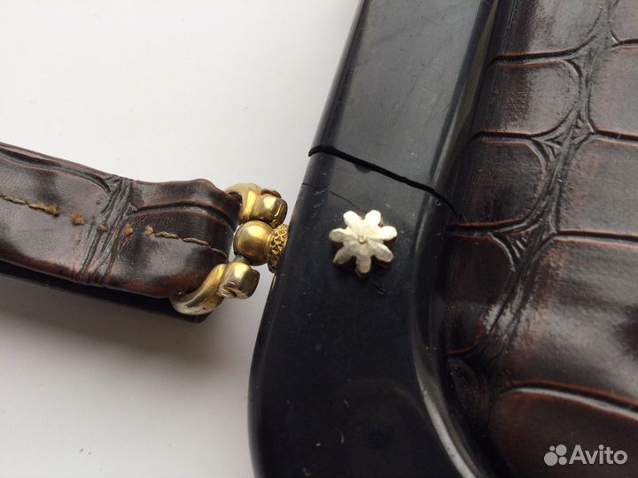 Сумка винтаж под крокодила 1970