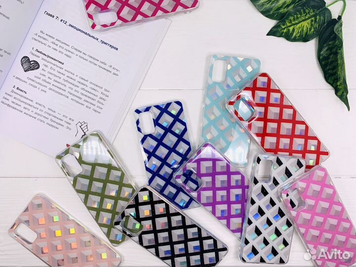 Чехол для Samsung, iPhone, Honor, Huawei 3D ромб