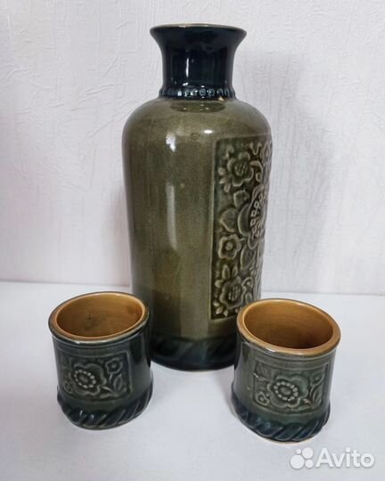 Штоф с рюмками, керамика, СССР