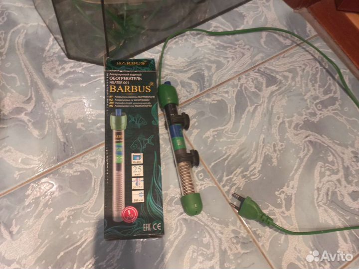 Аквариум,грунт,фильтр и обогреватель