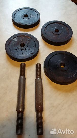 Гантели 15 кг каждая (сборные )