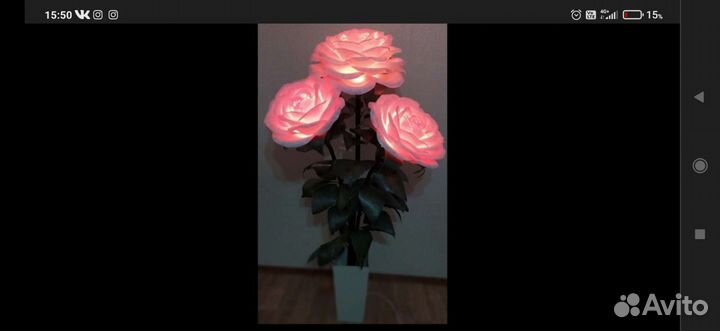 Светильник роза из изолона