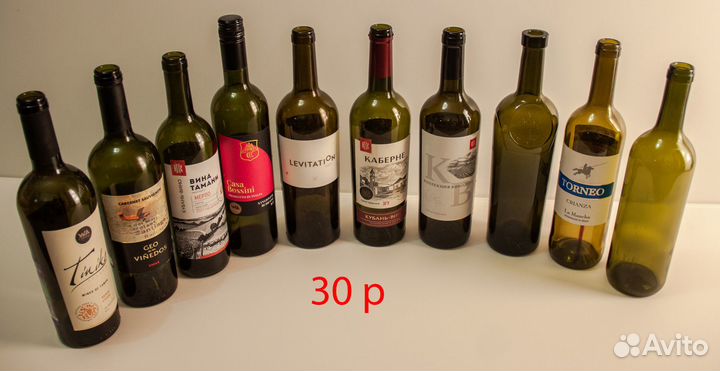 Бутылки из-под вина, шампанского, пива