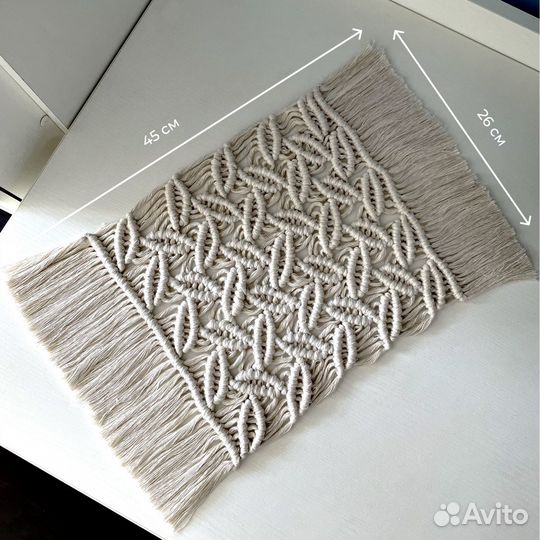 Декоративная салфетка макраме