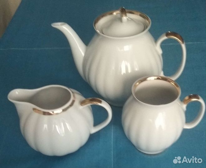 Сервиз чайный Дулево Московский с лентой 1987г