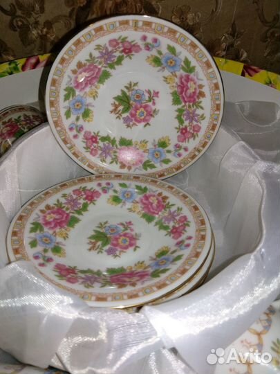 Новый кофейный сервиз, фарфор на 6, 12 персон