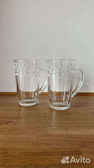 Кружка стеклянная 400 мл 2 шт