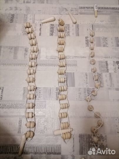 Массажёр ленточный шариковый деревянный