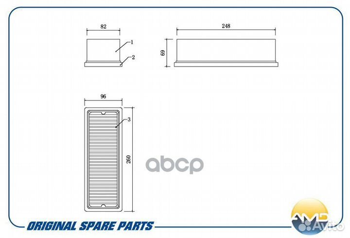 Фильтр воздушный amdfa775 amdfa775 AMD