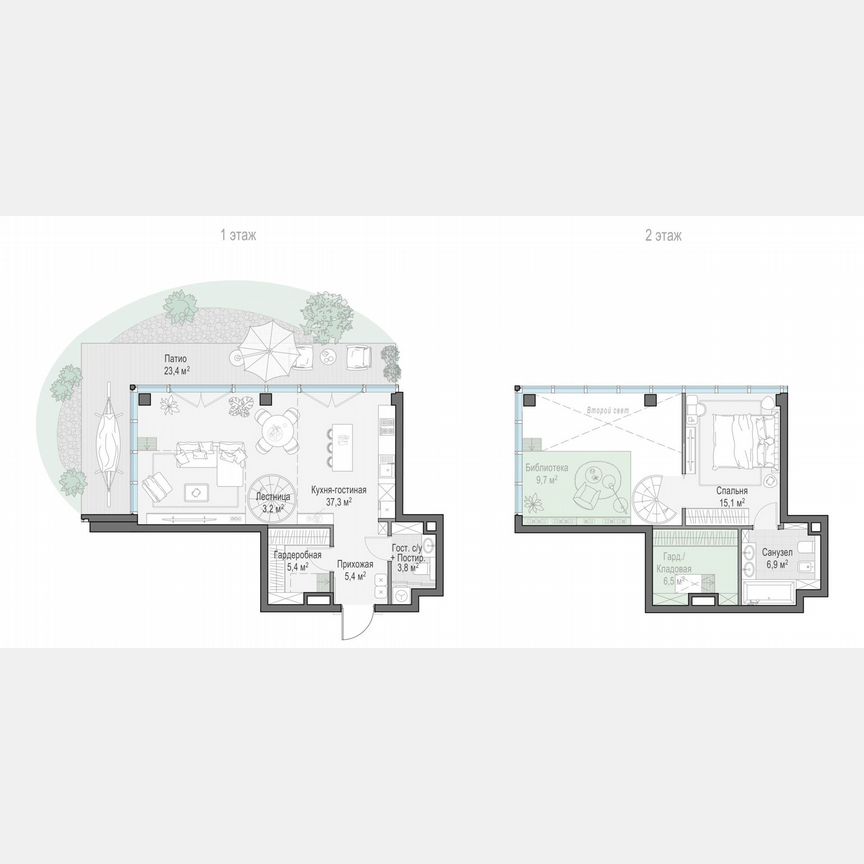 1-к. квартира, 77,2 м², 1/10 эт.