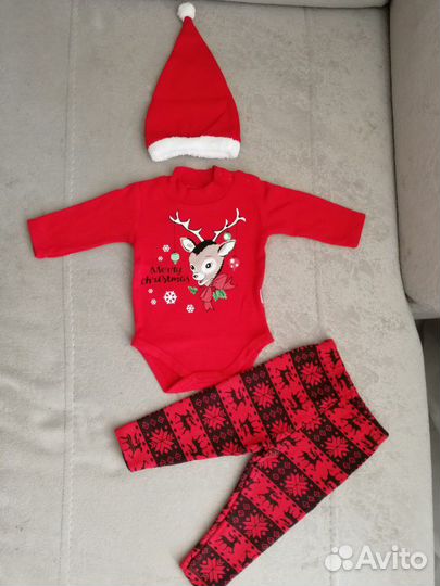 Костюмчик на новый год на малыша 3-6 мес